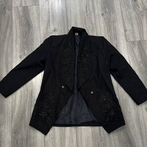 Elegant Black Embellished Women's Jacket